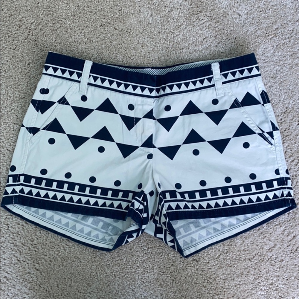 J.Crew navy geometric print shorts